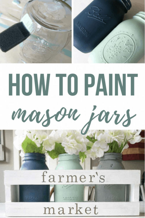 Painted mason jar craft 