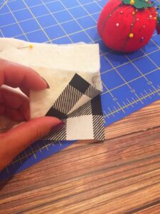 buffalo plaid check fabric coasters- low sew