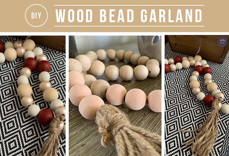 44 Wooden Bead Garland Decoration