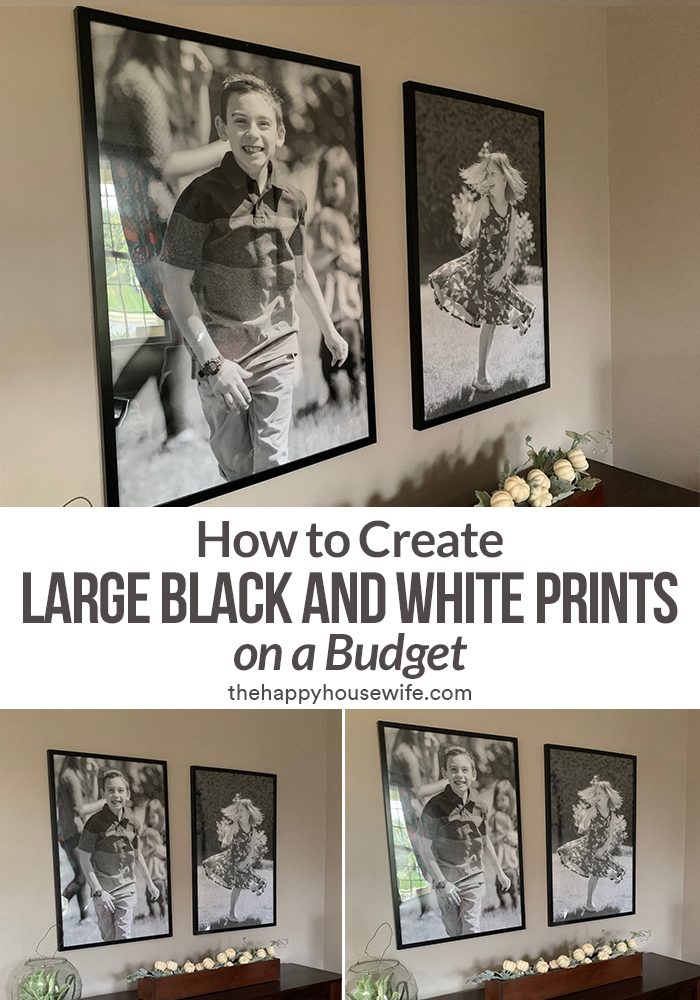 how to create large scale black and white prints on a budget
