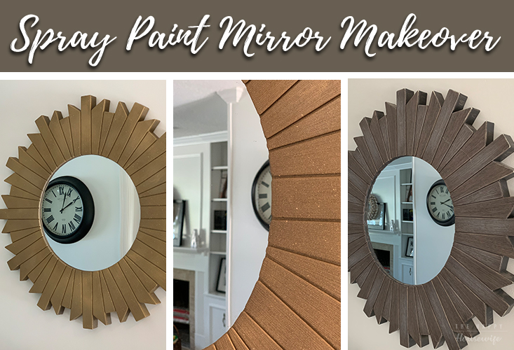 spray paint mirror makeover