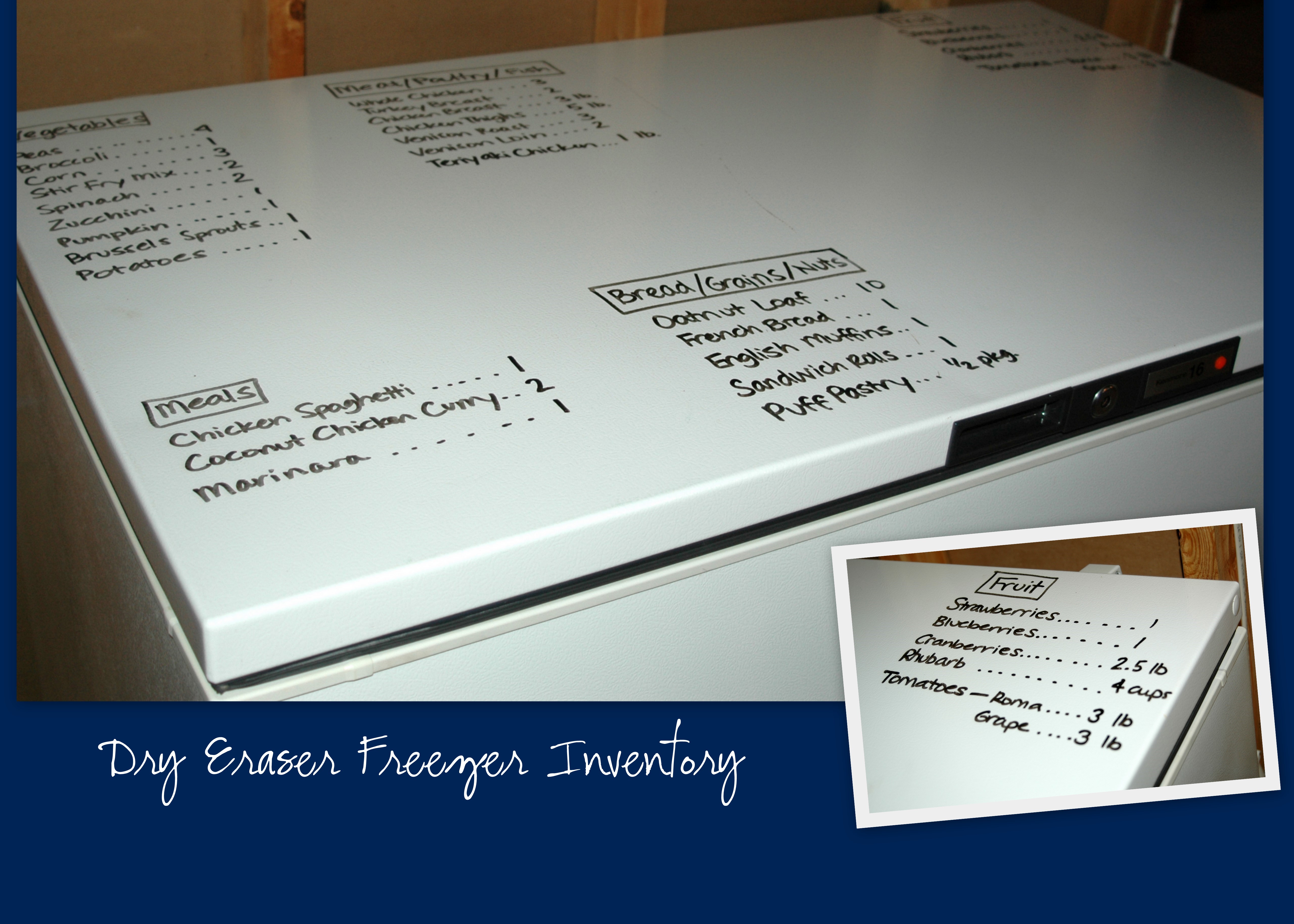 dry erase freezer inventory