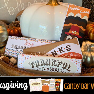 Thanksgiving candy bar wrappers