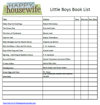 Little Boy Book List