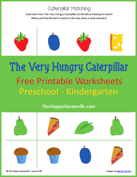 The Very Hungry Caterpillar Worksheets: Free Printables ...