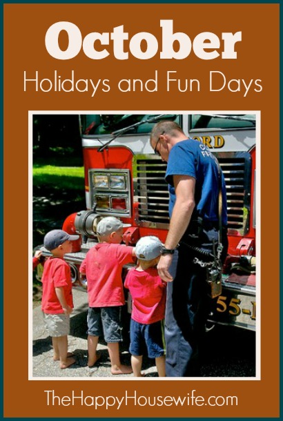 Here are fun and educational activities, recipes, and more to help you and your kids enjoy October Holidays and Fun Days. 