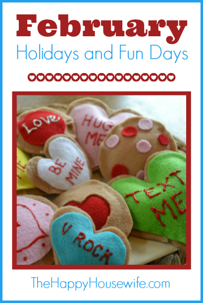 Enjoy these kids activities to go along with a few holidays and fun days in February.