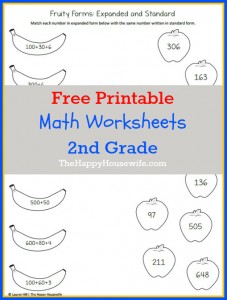 Math Worksheets for 2nd Grade: Free Printables - The Happy Housewife