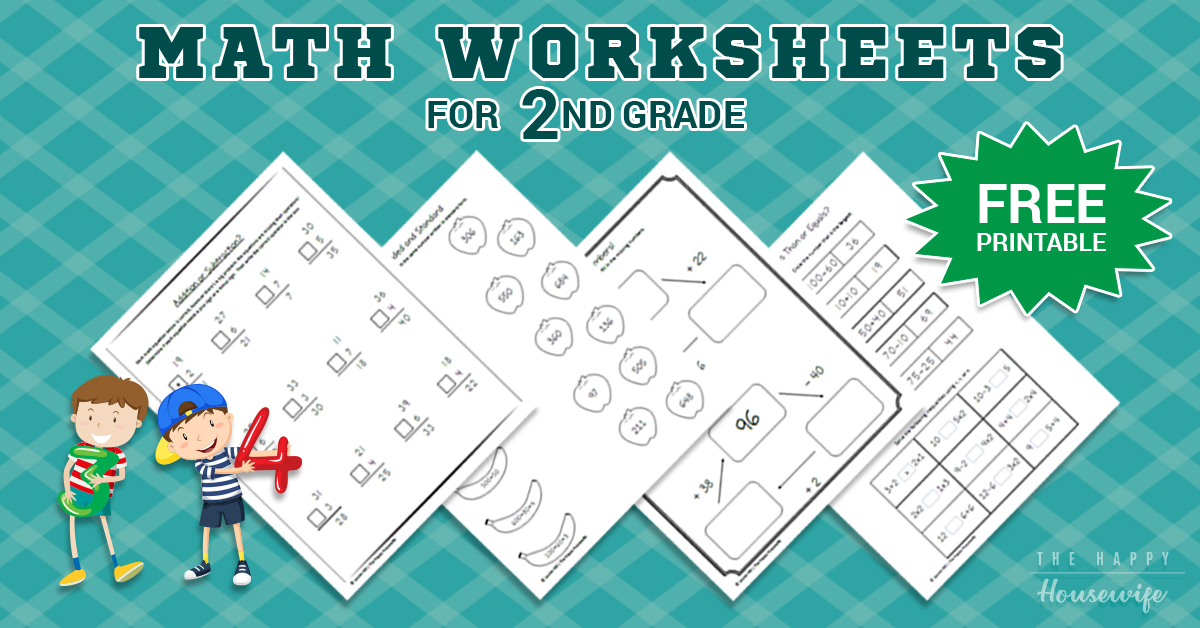 Math Worksheets for 2nd Grade: Free Printables - The Happy Housewife