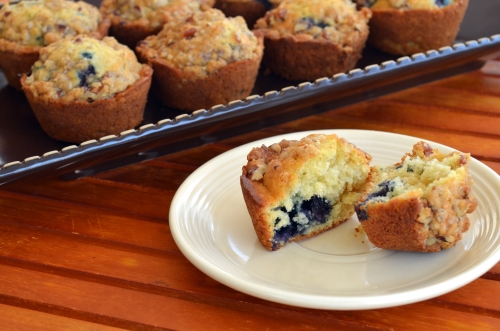 Blueberry Streusel Muffins at The Happy Housewife