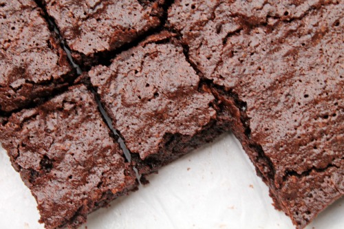 Dark Chocolate Fudge Brownies at The Happy Housewife