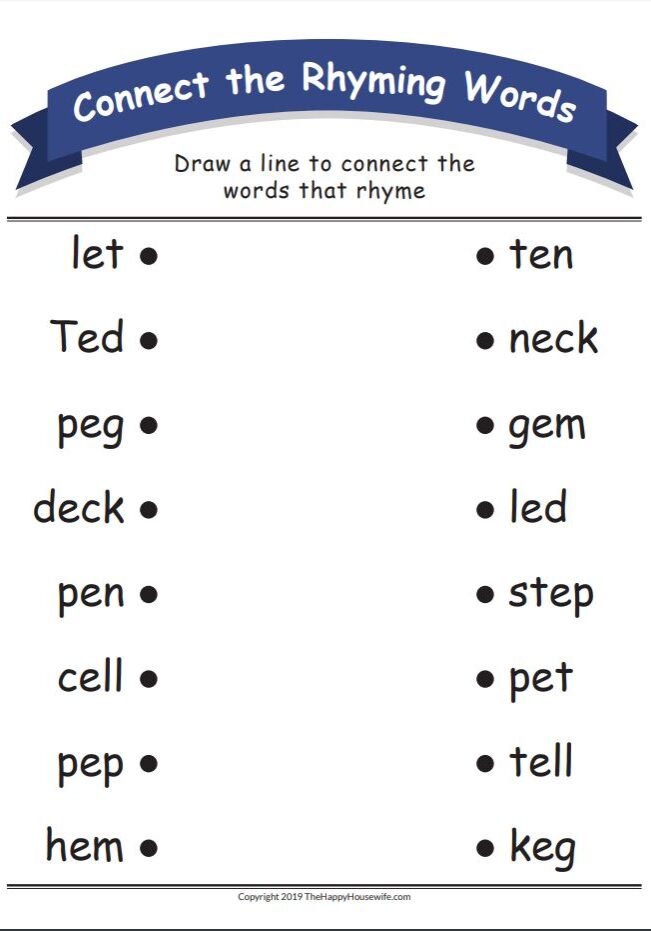 Connect the Rhyming Words II